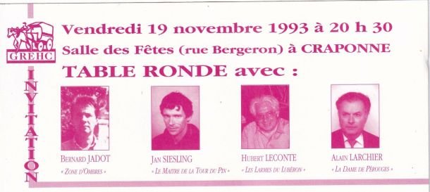 Table ronde du livre en novembre 1993