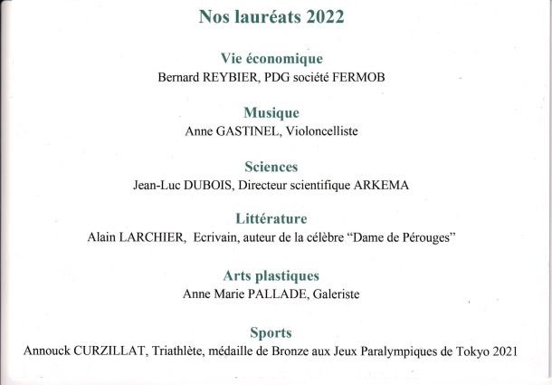 PARIS-LYON Lauréats 2022