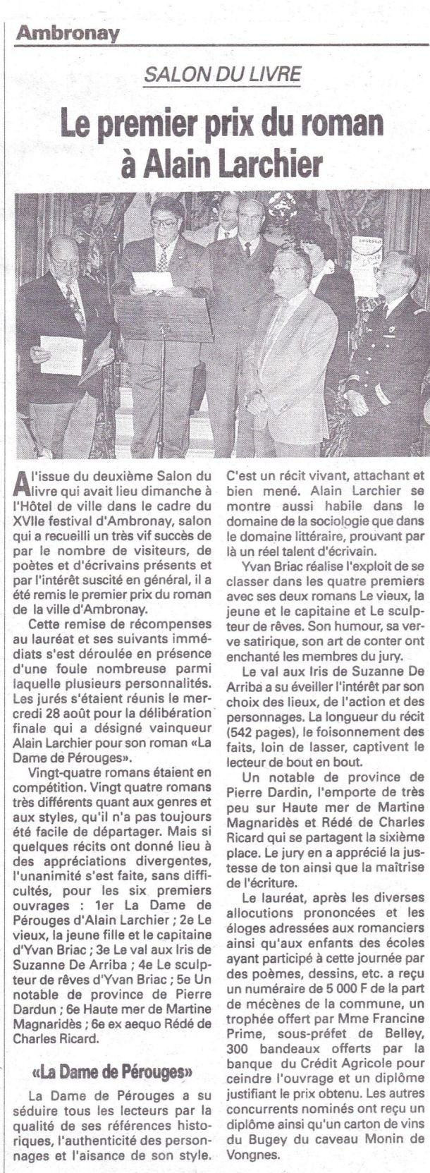 Le premier prix du Roman